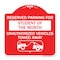 Signmission Reserved Parking for Student of the Month Unauthorized Vehicles Towed Away, A-DES-RW-1818-23074 A-DES-RW-1818-23074 - alternate 1